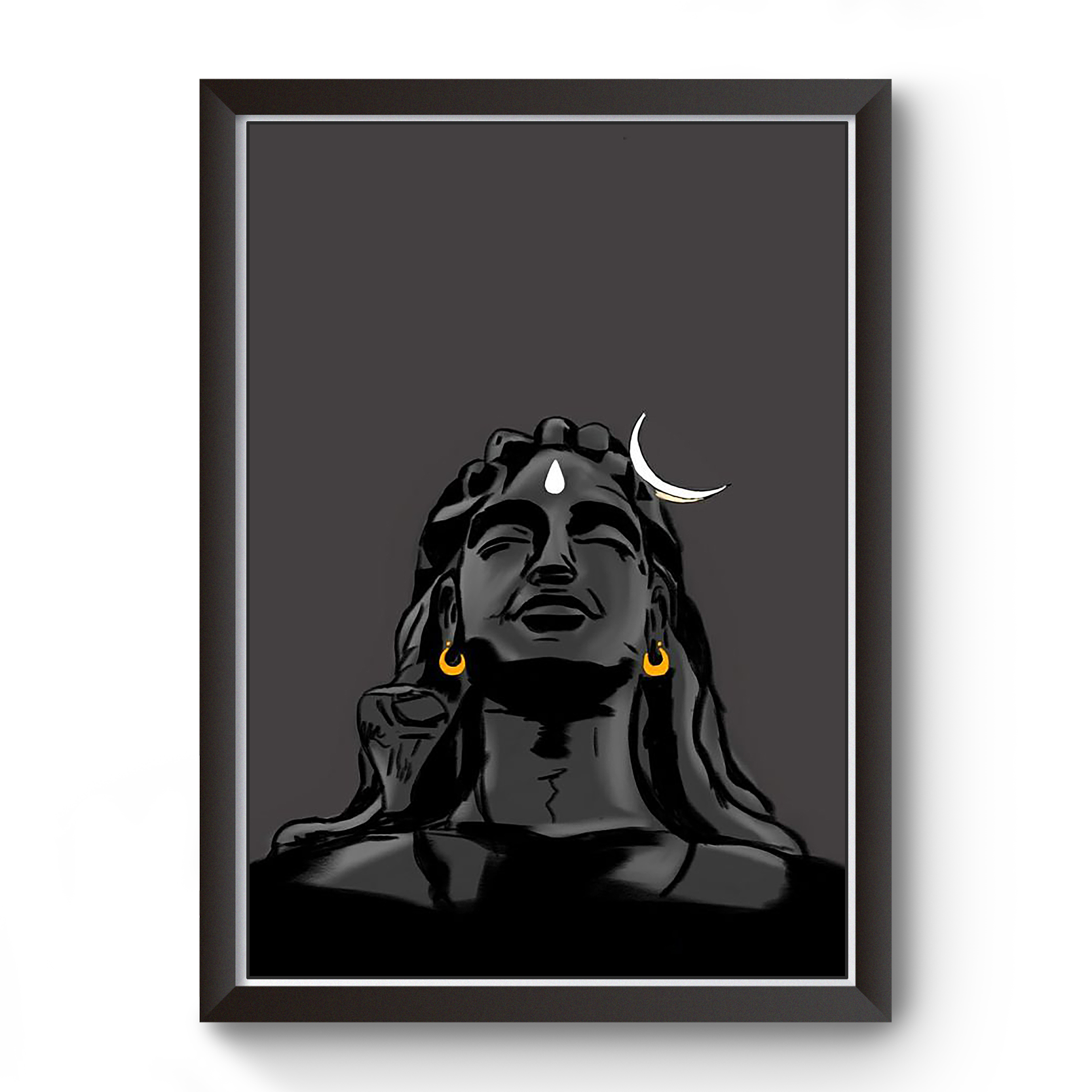 Divine Frames - Adiyogi Artistic Wall Art Wooden picture Frame