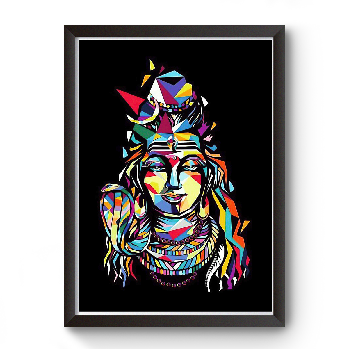 Divine Frames - Mahadev Artistic Wooden Art Wall Picture Frame