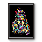 Divine Frames - Mahadev Artistic Wooden Art Wall Picture Frame