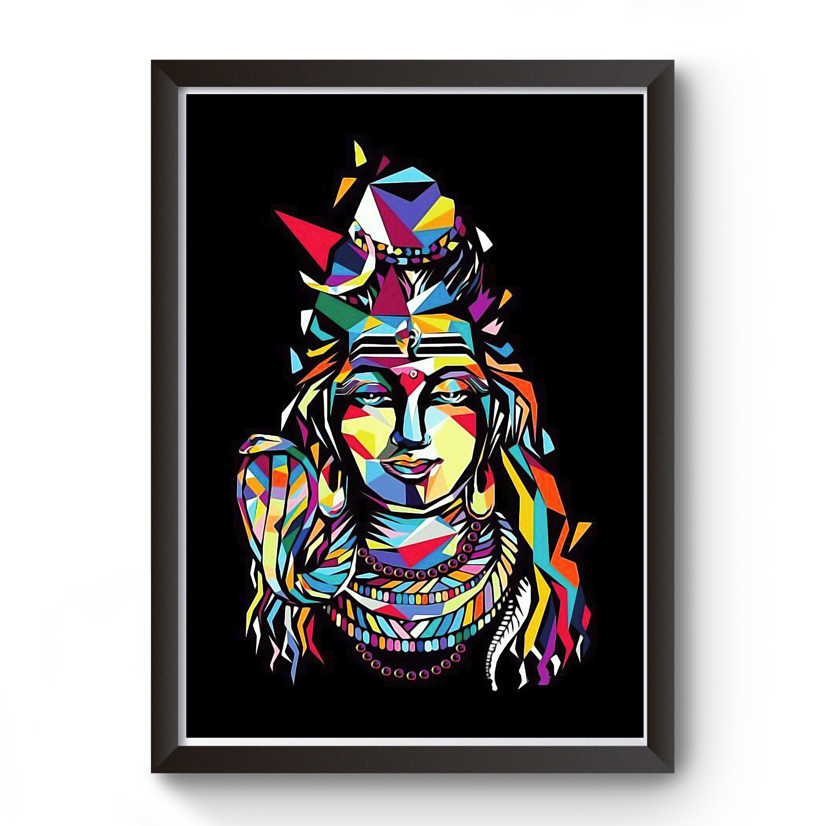 Divine Frames - Mahadev Artistic Wooden Art Wall Picture Frame