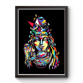 Divine Frames - Mahadev Artistic Wooden Art Wall Picture Frame