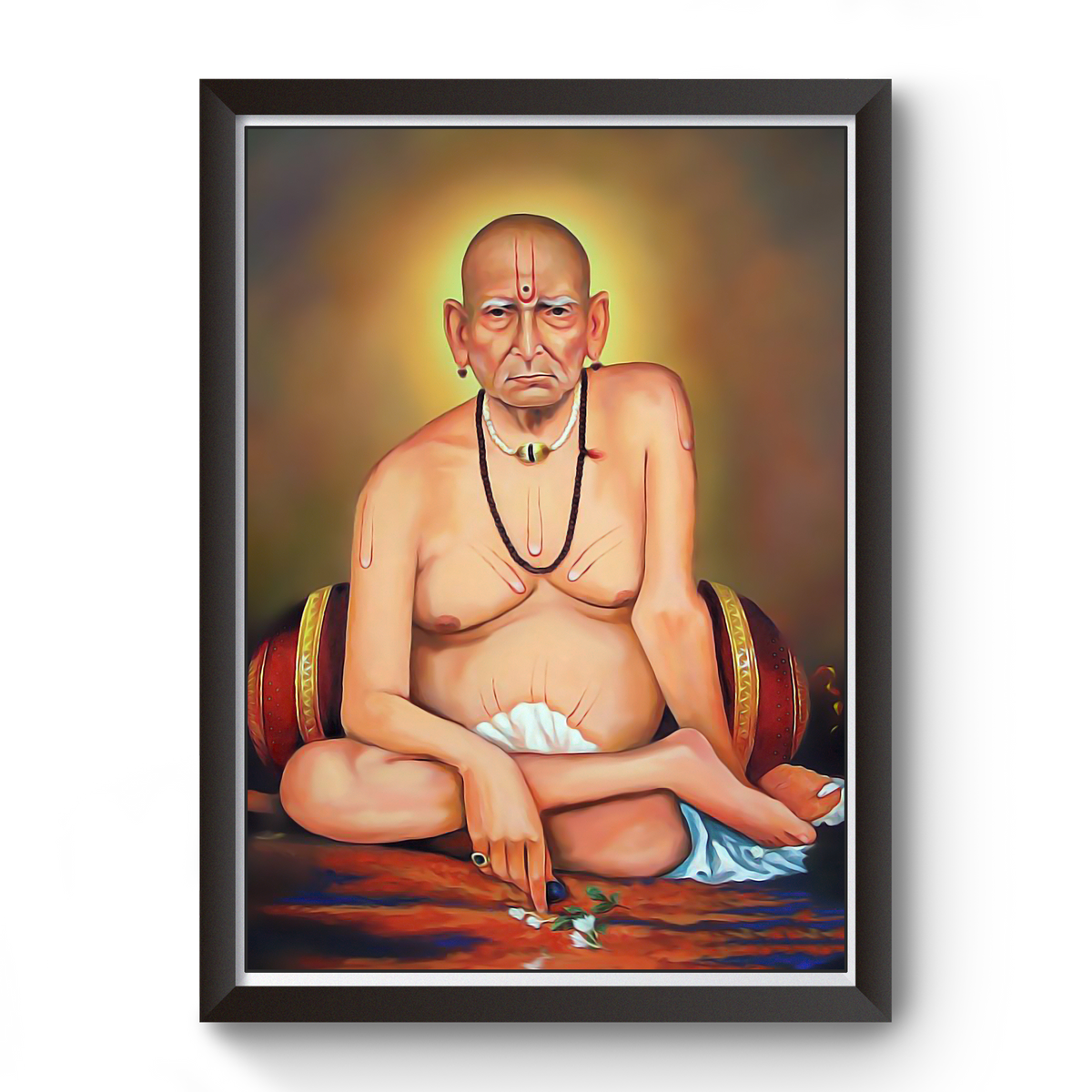 Shri Swami Samarth Black Wooden Photo Frame