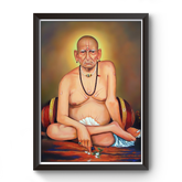 Shri Swami Samarth Black Wooden Photo Frame