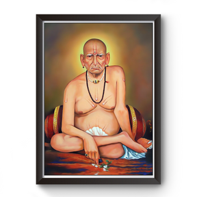 Shri Swami Samarth Black Wooden Photo Frame