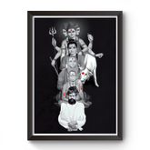 Shri Swami Samarth Black Wooden Photo Frame