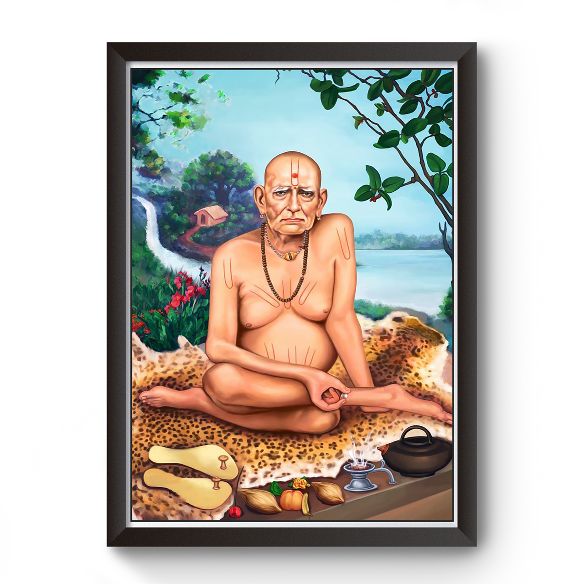 Swami Samarth wooden Photo Frame