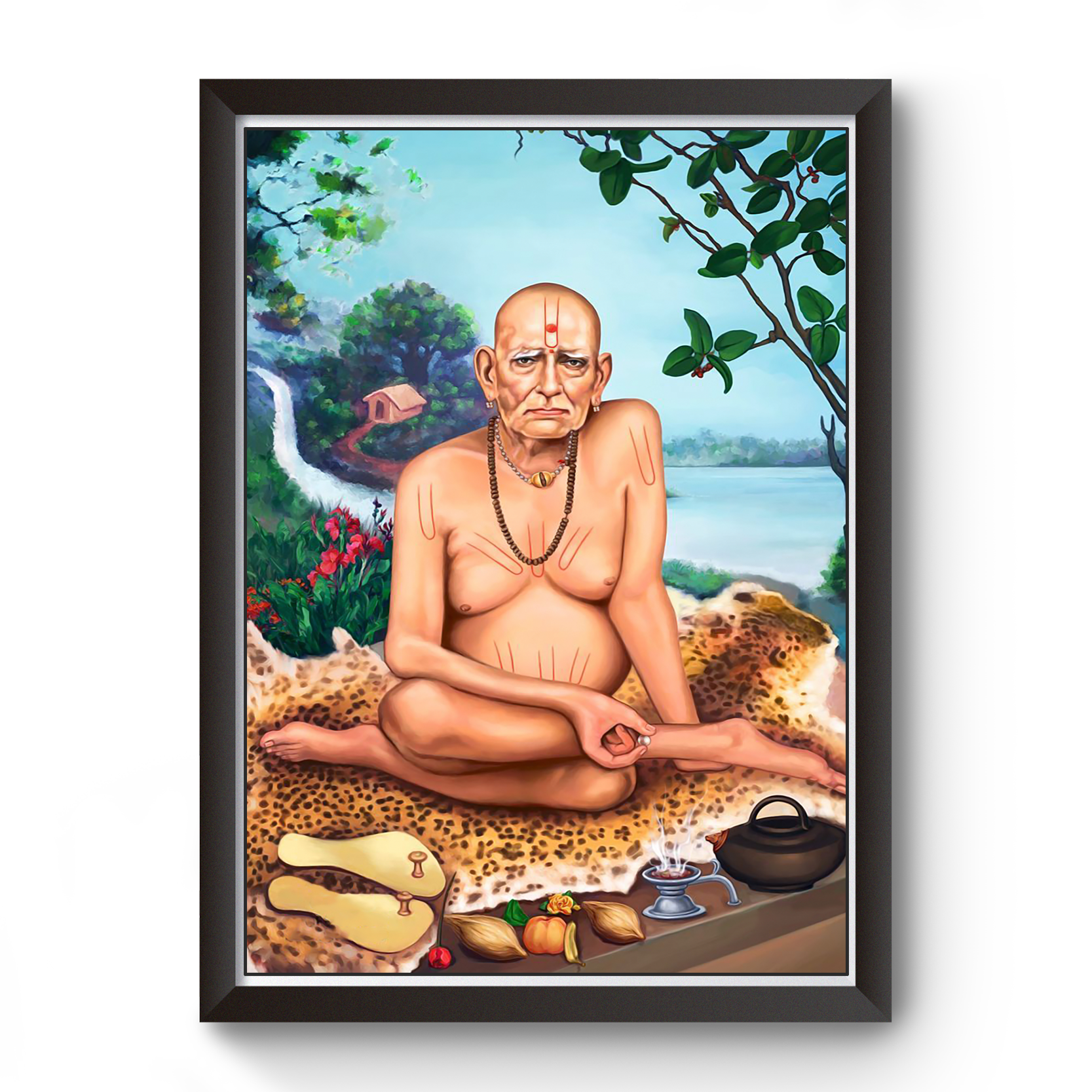 Swami Samarth wooden Photo Frame