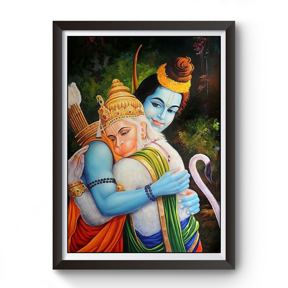 Shri Ram Hanuman Milap wooden frame