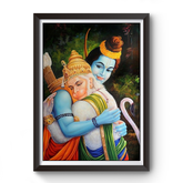 Shri Ram Hanuman Milap wooden frame