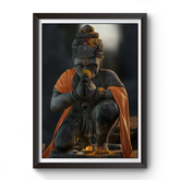 Hanuman black wooden photo frame