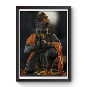 Hanuman black wooden photo frame