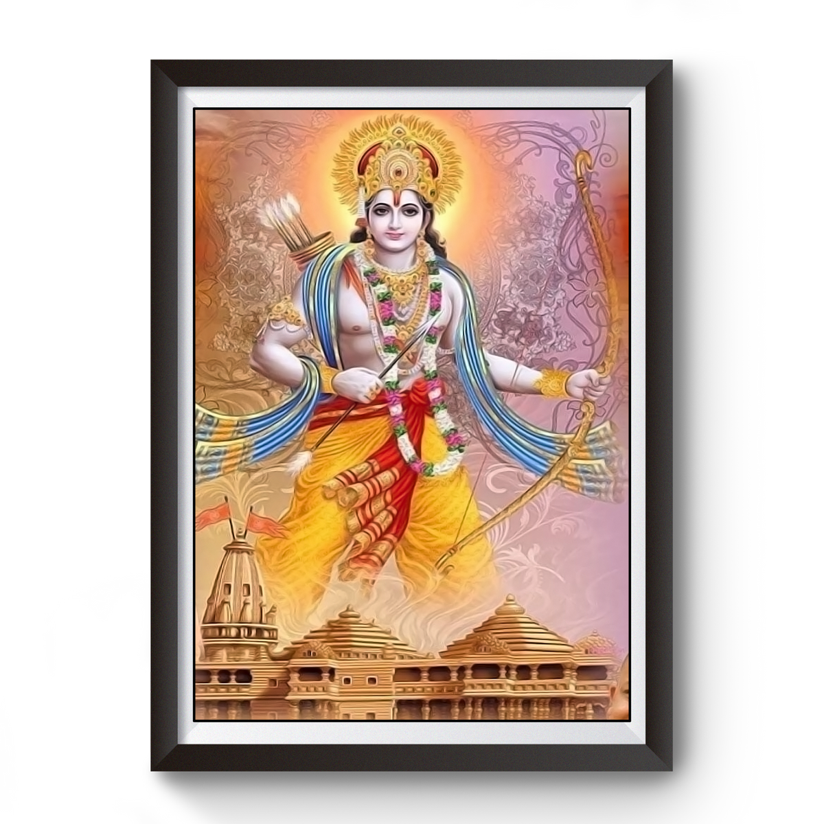 Ayodhya Shri Ram Temple wooden photo frame