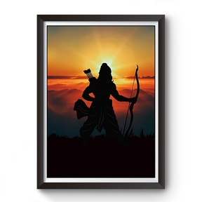 Shri Ram Divine Black Wooden Photo Frame