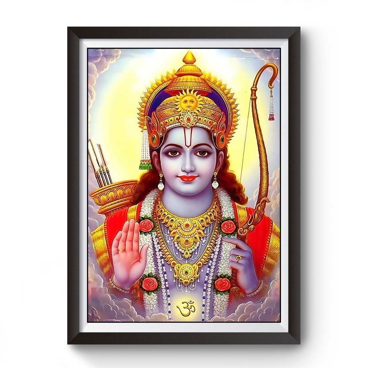 Shri Ram Divine Black Wooden Photo Frame