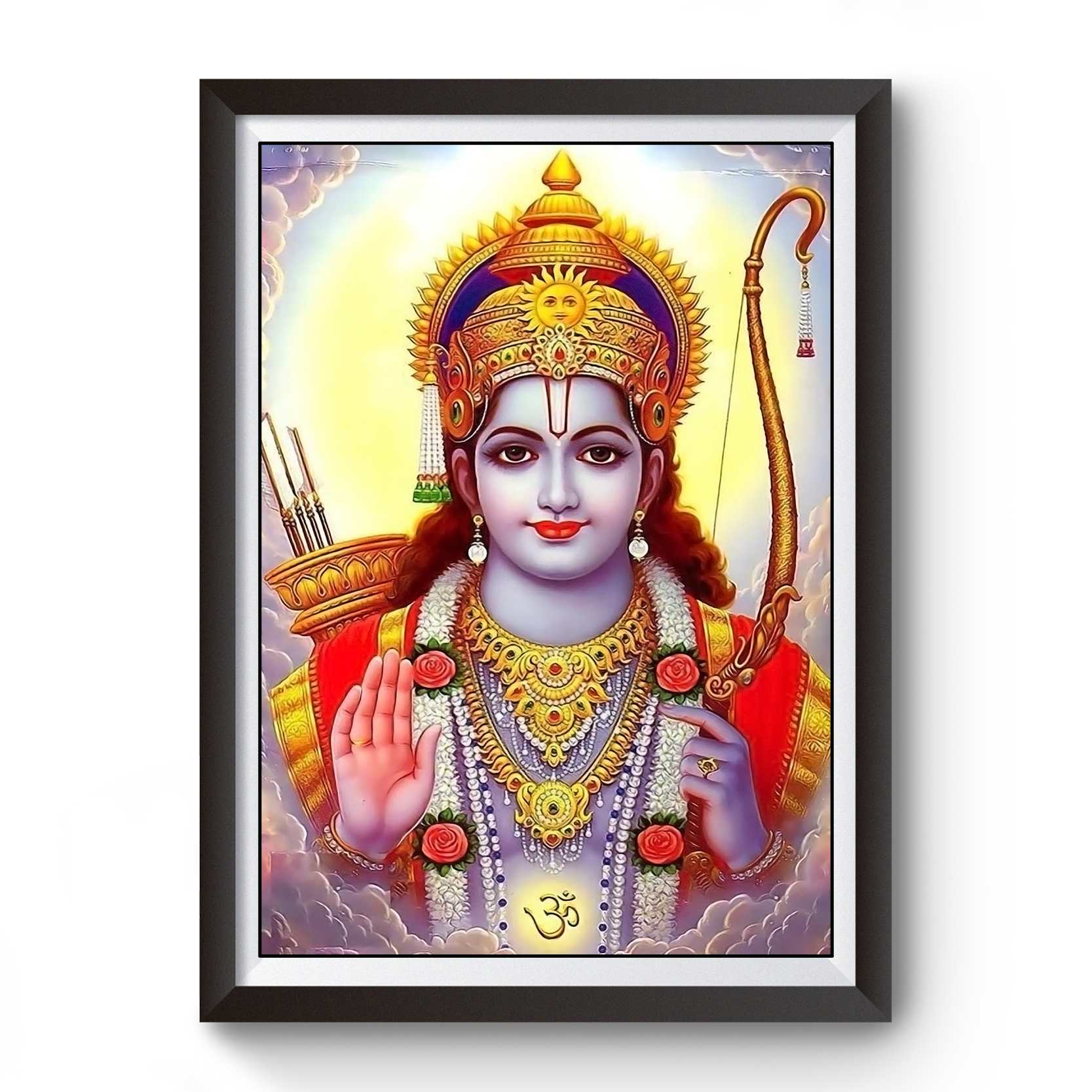 Shri Ram Divine Black Wooden Photo Frame