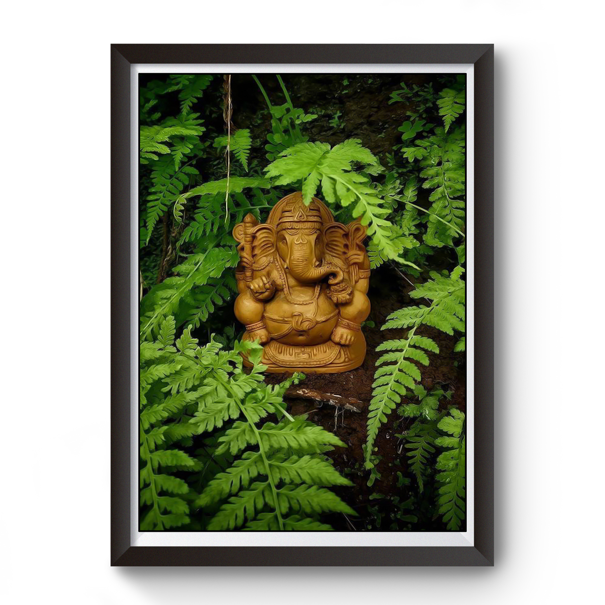 Shri Ganesh Black Wooden Frame