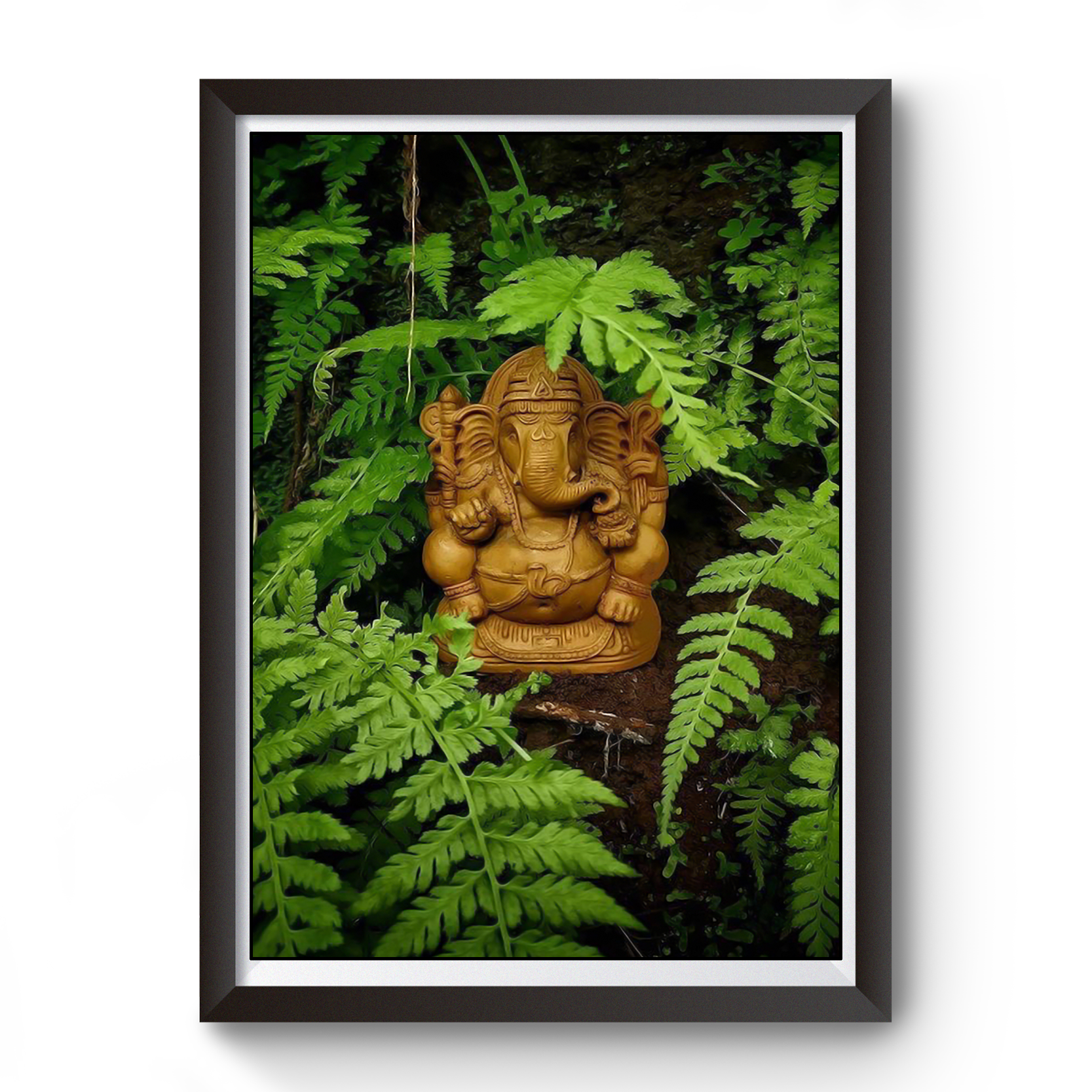 Shri Ganesh Black Wooden Frame