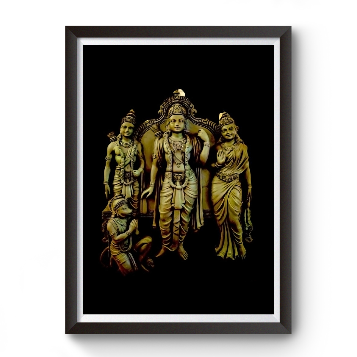 Shri Ram Family Wooden Photo Frame