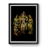 Shri Ram Family Wooden Photo Frame