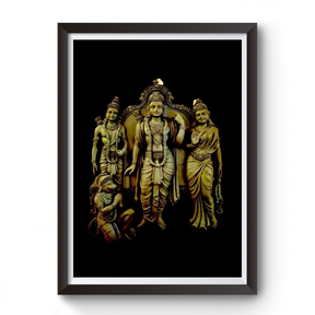 Shri Ram Family Wooden Photo Frame