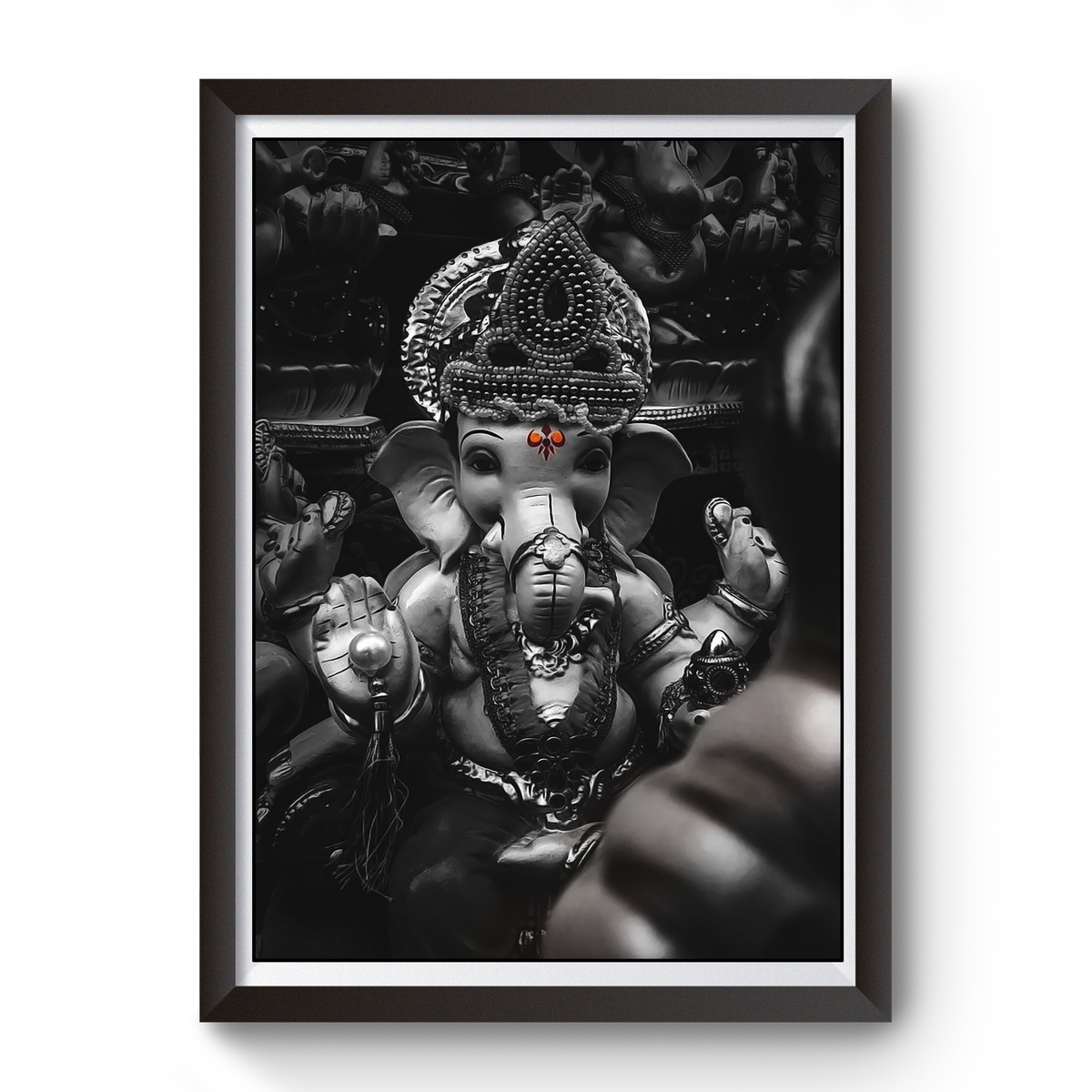 Shri Ganesh Blackout Wooden photo frame