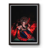 Shree Ganesh Wooden Black Frame