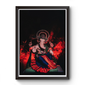 Shree Ganesh Wooden Black Frame