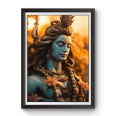 AI Generated Lord Shiva Artistic Wooden Black Photo Frame divine-frames