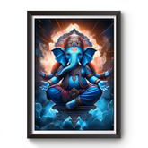 AI Generated Shri Ganesh Wooden Photo frame divine-frames