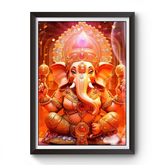 AI Generated Shri Ganesh Wooden Photo frame divine-frames