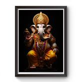 AI Generated Shri Ganesh Wooden Photo frame divine-frames