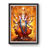 AI Generated Shri Ganesh Wooden Photo frame divine-frames