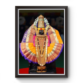 Aai Tuljapur Bhavani Mata Black Wooden Photo Frame divine-frames