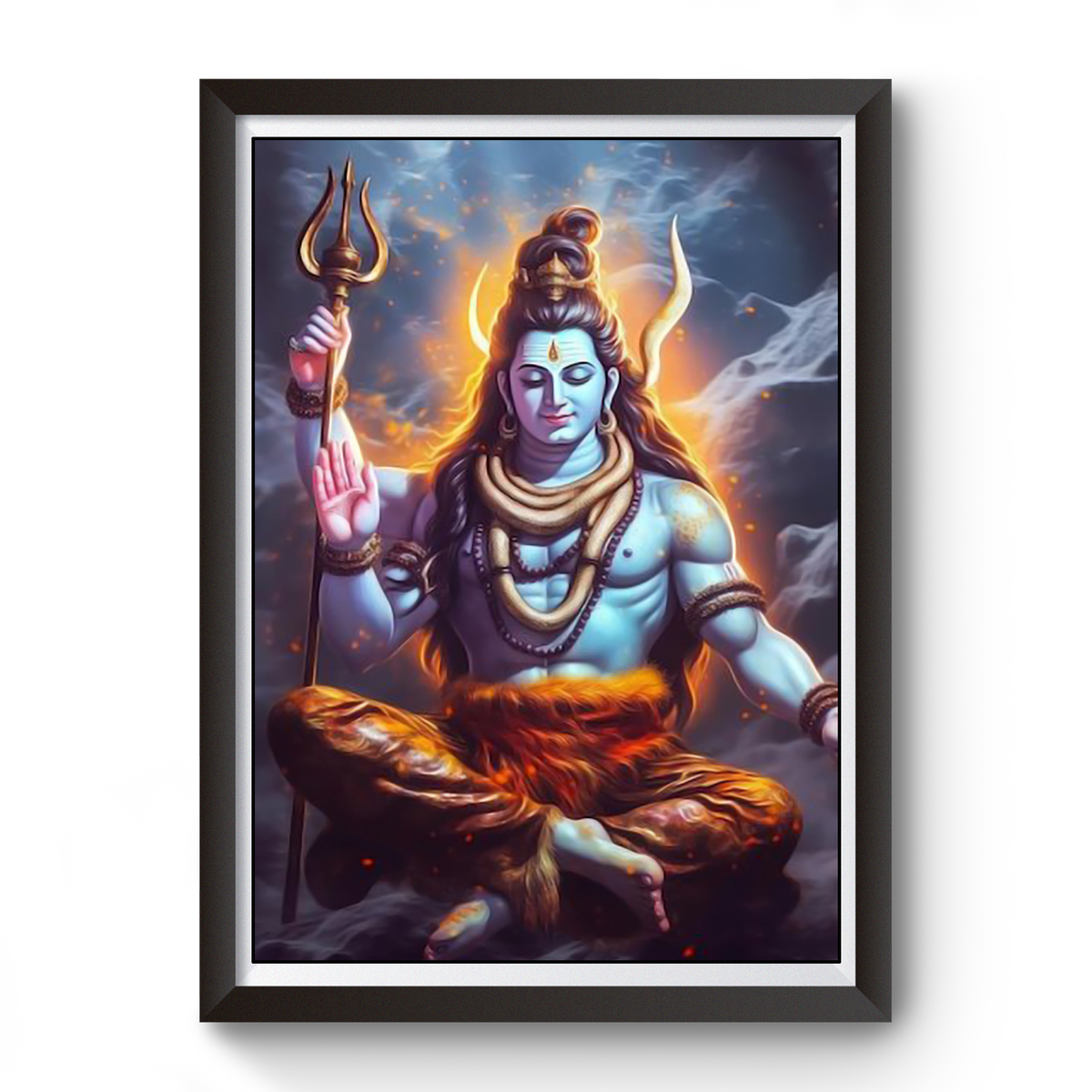 Artistic Mahahdev Wooden Photo Frame divine-frames