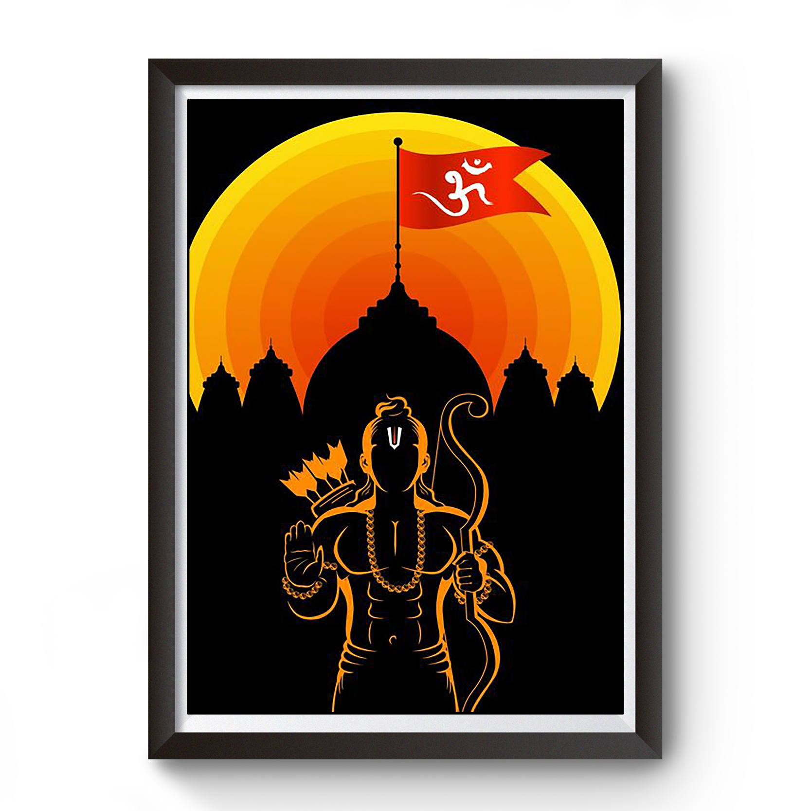 Ayodhya Shri Ram Temple wooden photo frame divine-frames