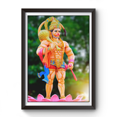 Full HD Lord Hanuman wooden photo frame divine-frames