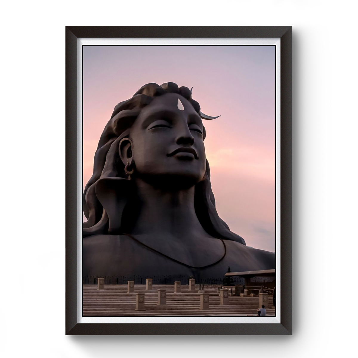 Lord Adiyogi Mahadev Black Wooden Photo Frame divine-frames