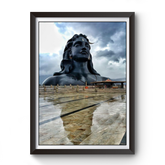 Lord Adiyogi Mahadev Black Wooden Photo Frame divine-frames