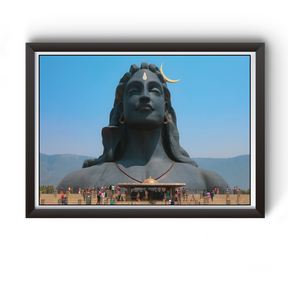 Lord Adiyogi Mahadev Black Wooden Photo Frame divine-frames