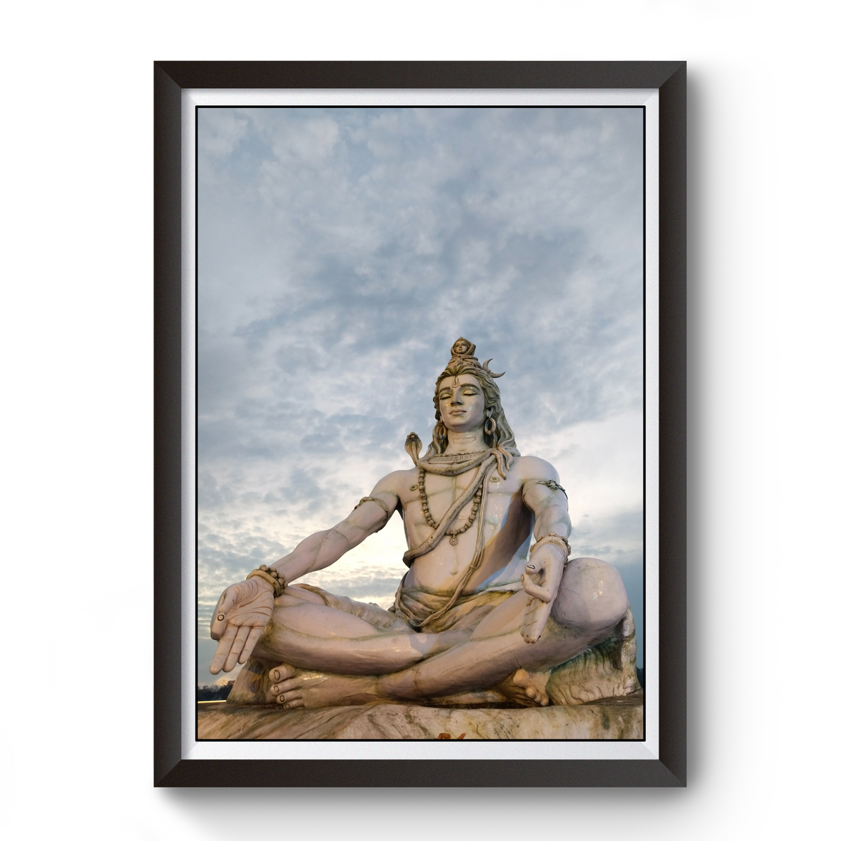 Lord Mahadev Black Wooden Photo Frame divine-frames