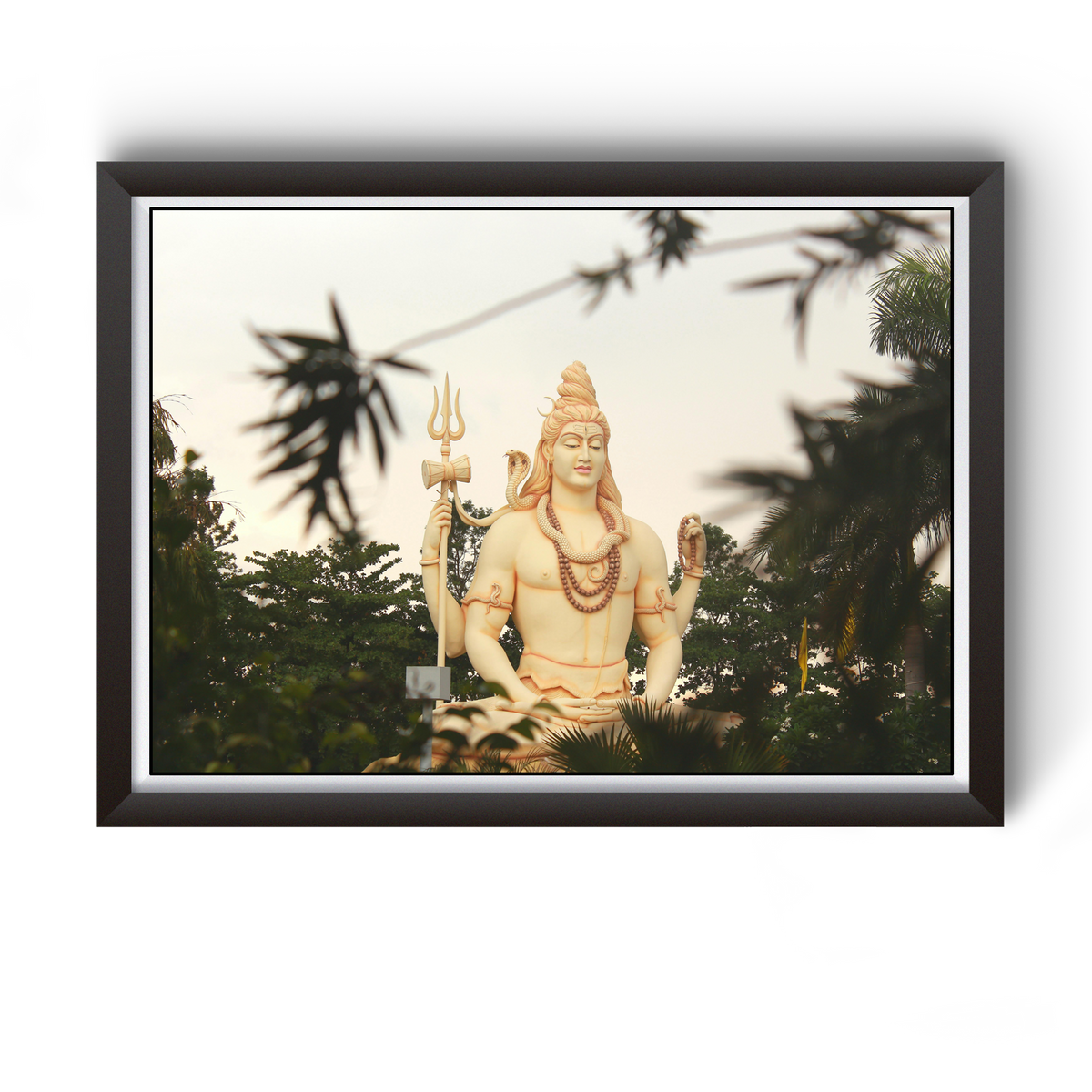 Lord Mahadev Black Wooden Photo Frame divine-frames