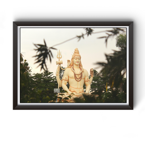 Lord Mahadev Black Wooden Photo Frame divine-frames