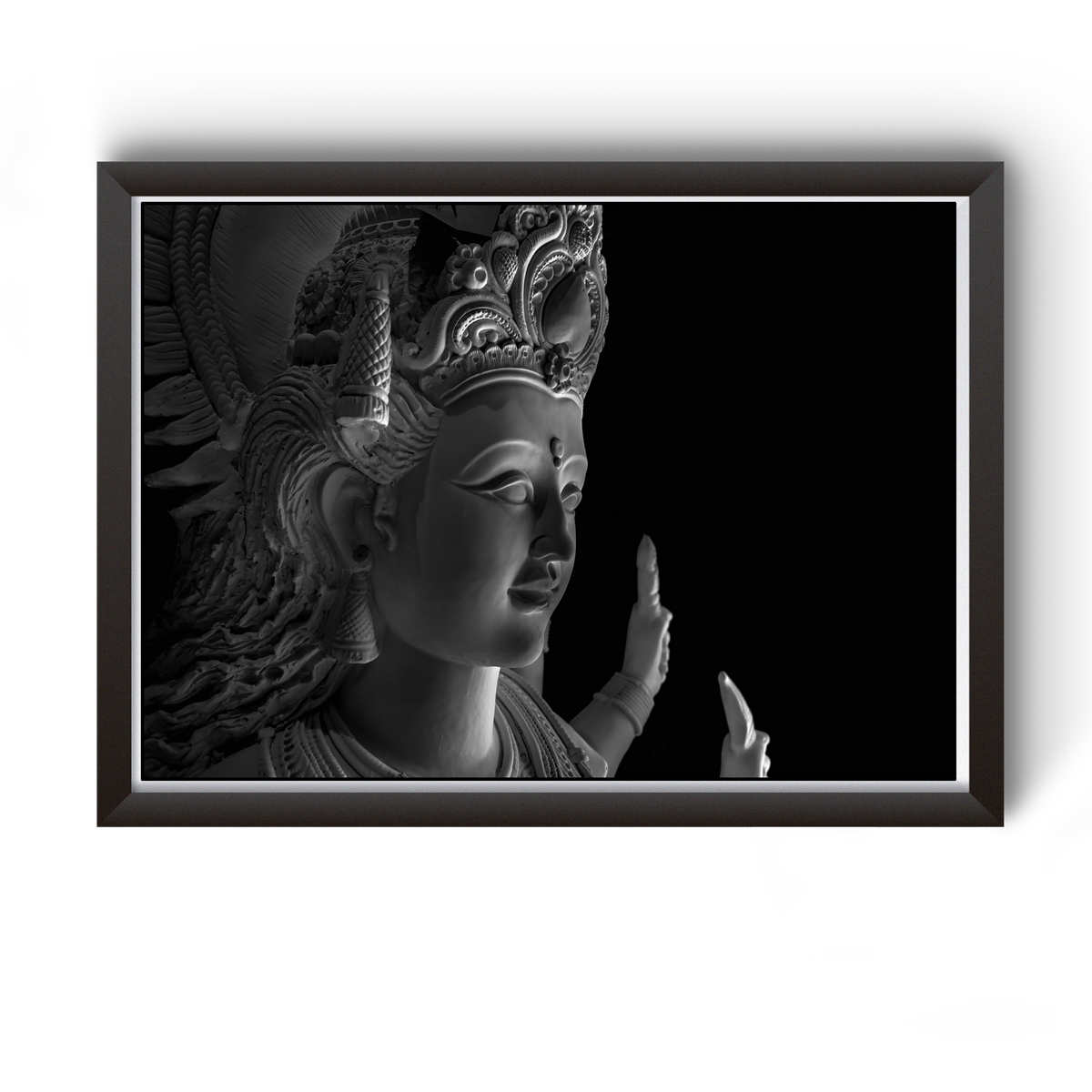 Maa Ambe Black Wooden Photot Frame divine-frames