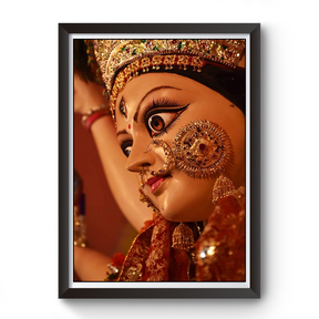 Maa Durga Black Wooden Photo Frame divine-frames