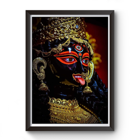 Maa Kali Black Wooden Photo frame divine-frames