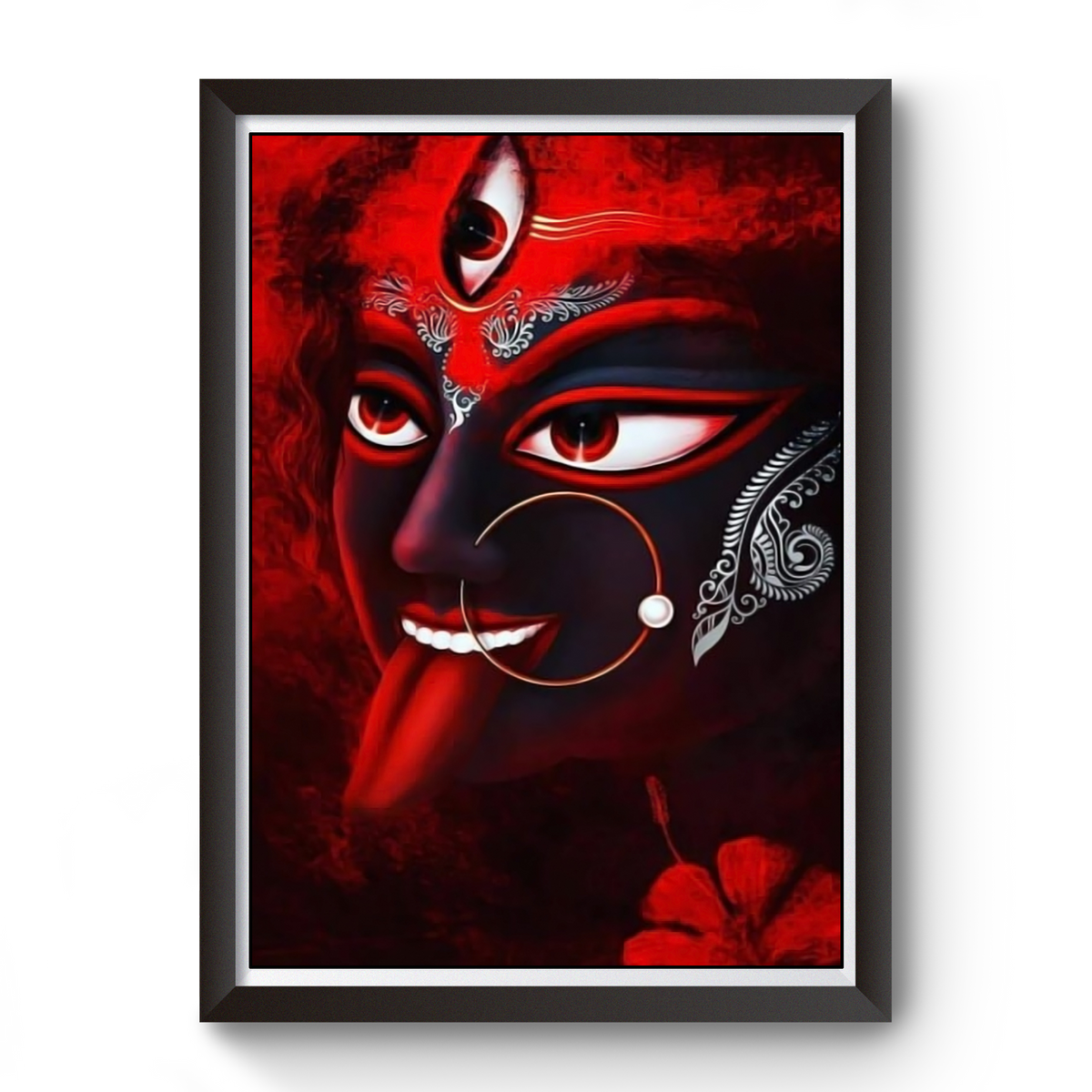 Maa Kali Black Wooden Photo frame divine-frames