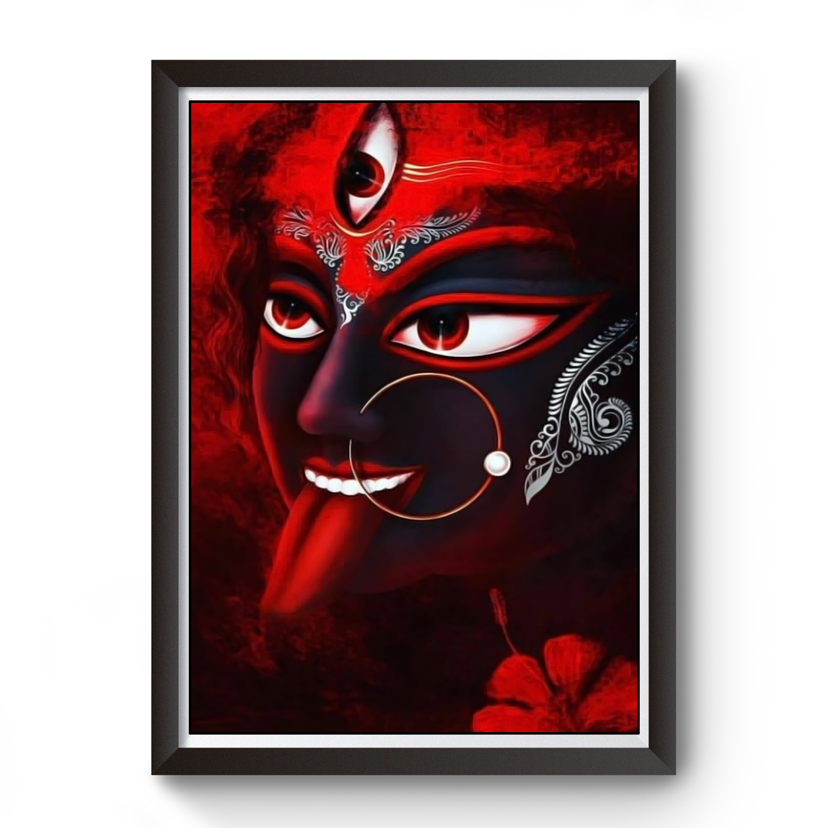 Maa Kali Black Wooden Photo frame divine-frames