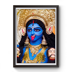 Maa Kali Black Wooden Photo frame divine-frames