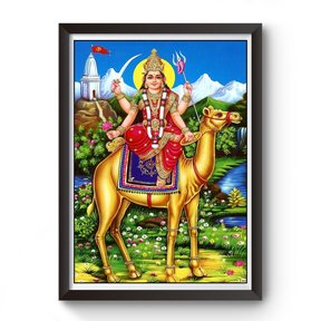 Maa Momai Dasha Mata Black Wooden Photo Frame divine-frames