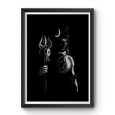 Mahadev black wooden photo frame divine-frames